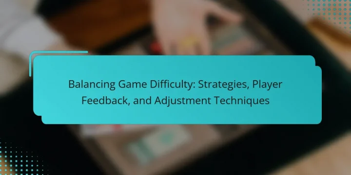 Balancing Game Difficulty: Strategies, Player Feedback, and Adjustment Techniques