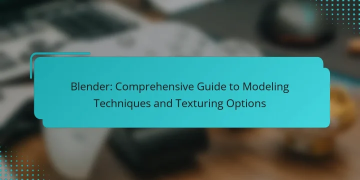 Blender: Comprehensive Guide to Modeling Techniques and Texturing Options