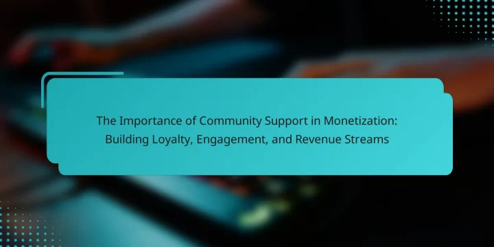 The Importance of Community Support in Monetization: Building Loyalty, Engagement, and Revenue Streams
