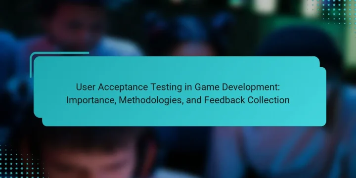 User Acceptance Testing in Game Development: Importance, Methodologies, and Feedback Collection