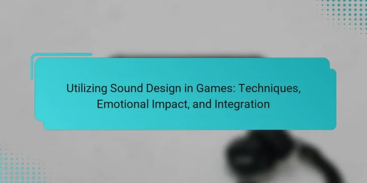 Utilizing Sound Design in Games: Techniques, Emotional Impact, and Integration