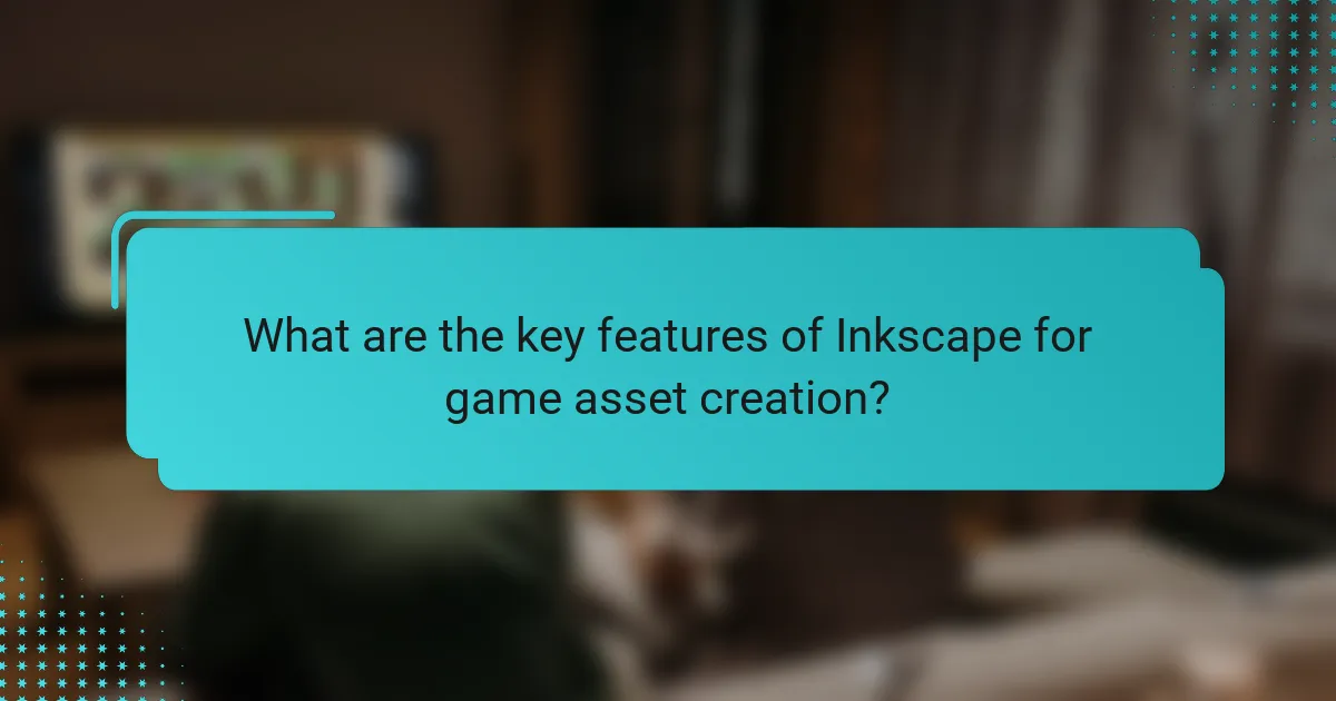 What are the key features of Inkscape for game asset creation?