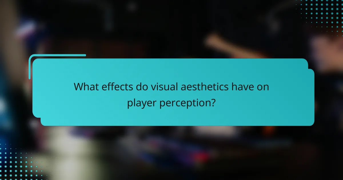 What effects do visual aesthetics have on player perception?