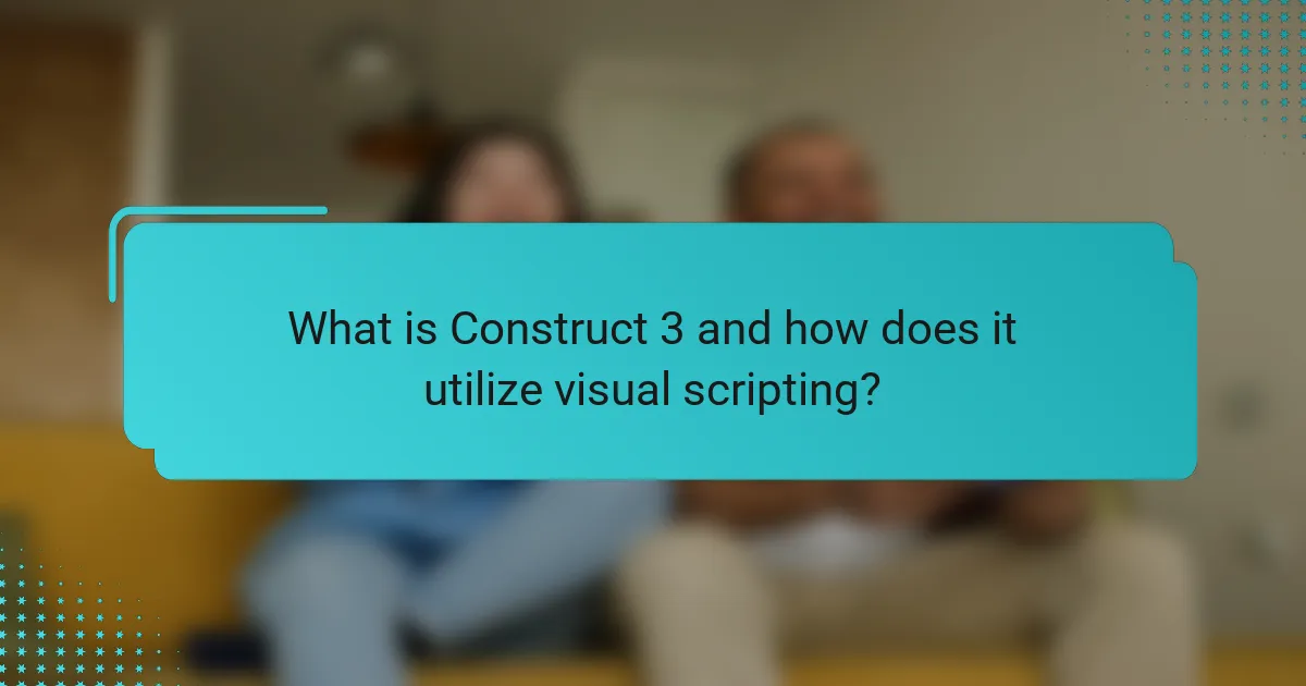 What is Construct 3 and how does it utilize visual scripting?