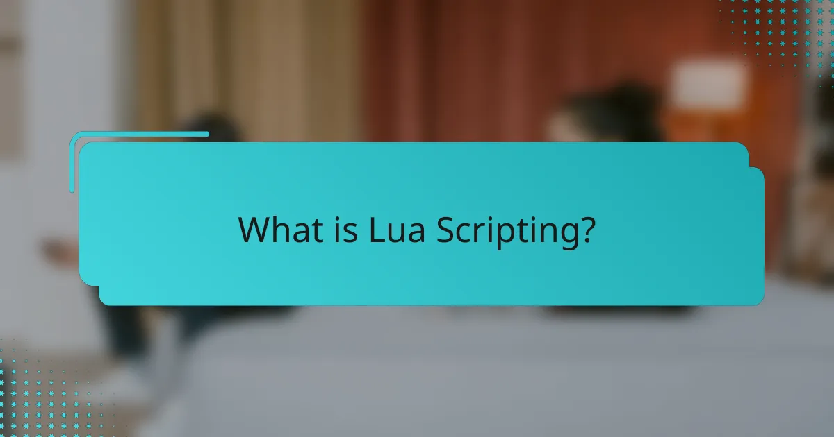 What is Lua Scripting?