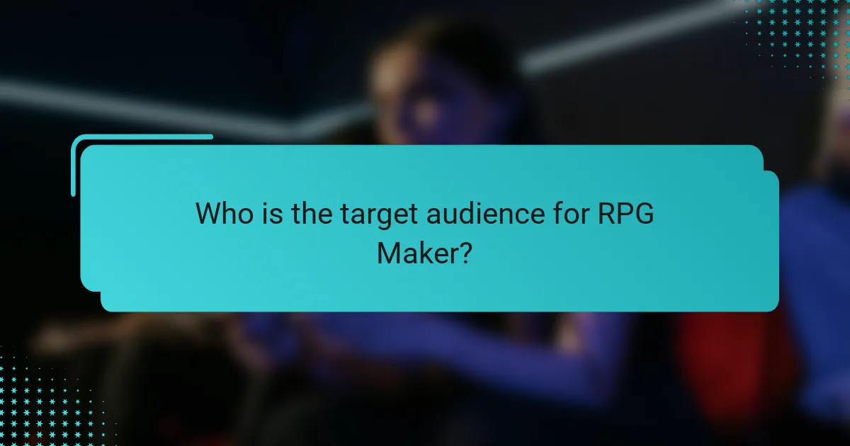 Who is the target audience for RPG Maker?
